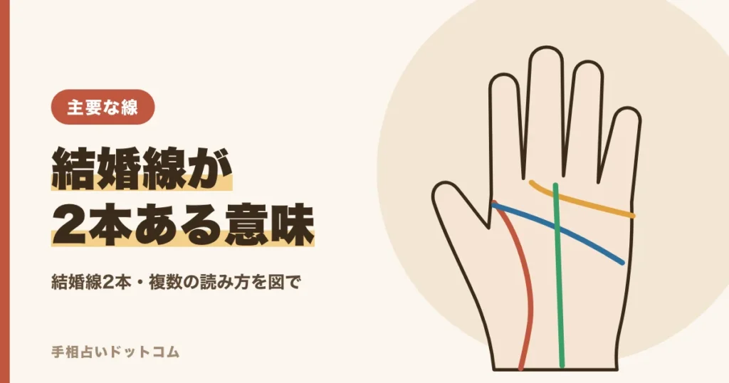 手相の結婚線が2本・複数ある意味