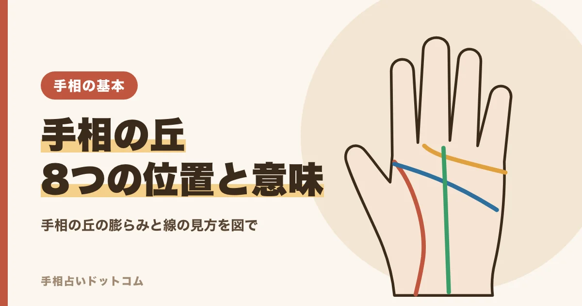 手相の丘（8つの丘の位置と意味）