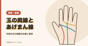 手相の玉の輿線・あげまん線とは？位置と意味