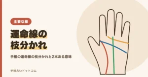 手相の運命線の枝分かれ・2本ある意味