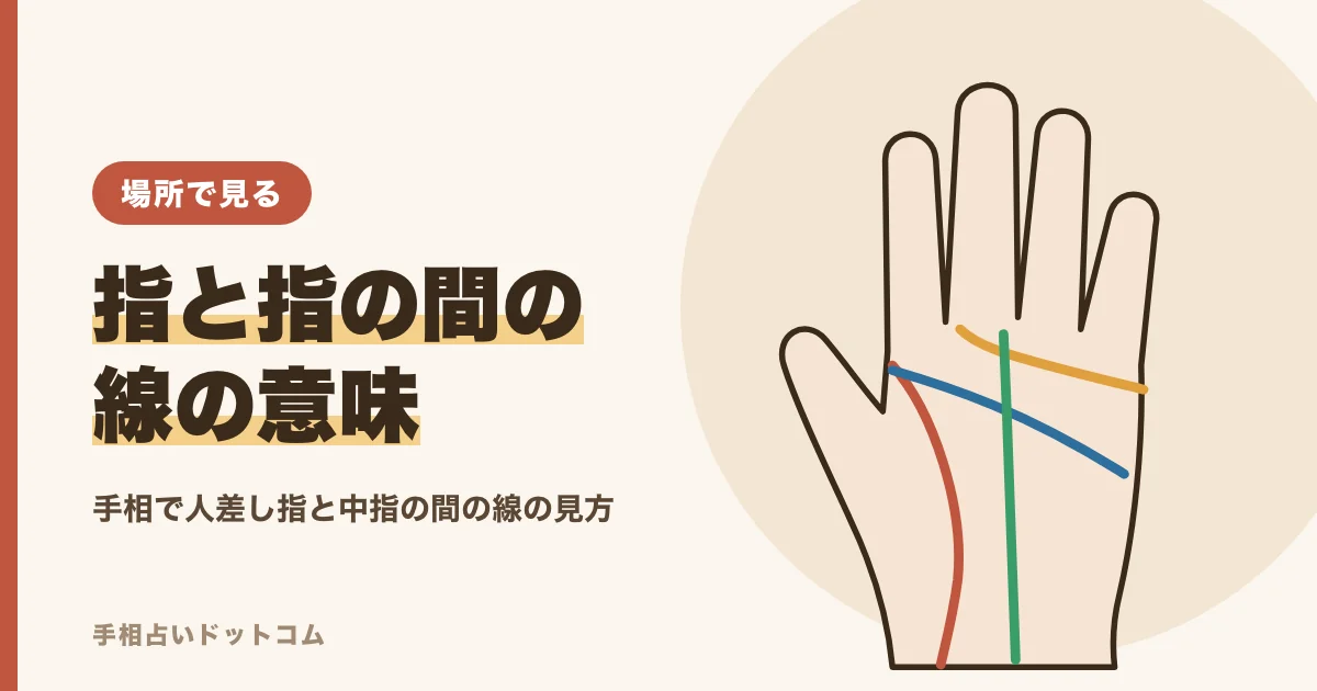 手相で人差し指と中指の間の線の意味|指の間の見方