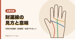 手相の財運線（金運線）の見方と意味